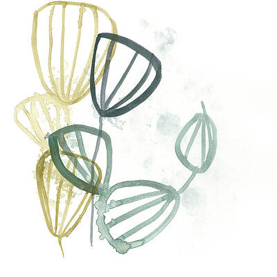 Wall Art - Painting - Abstract Sea Fan II #1 by June Erica Vess