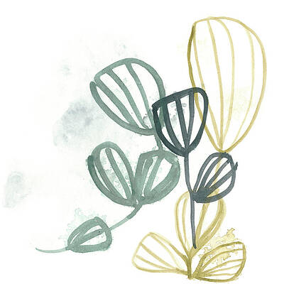 Wall Art - Painting - Abstract Sea Fan IIi #1 by June Erica Vess