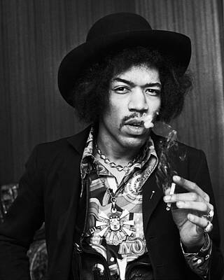 Wall Art - Photograph - Jimi Hendrix Smoking 1967 by Chris Walter