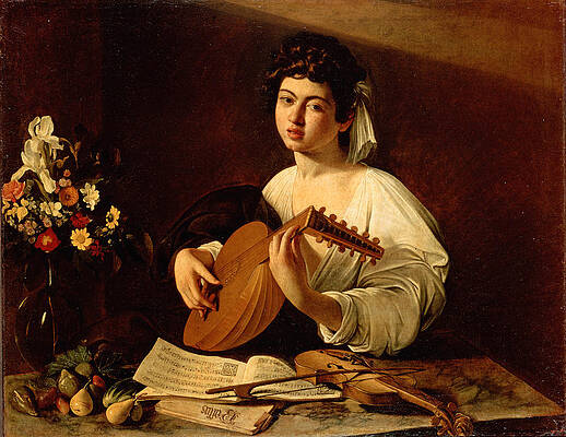 Wall Art - Painting - The Lute-Player #7 by Caravaggio