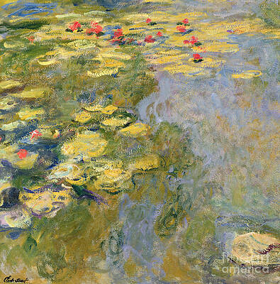 Wall Art - Painting - The Waterlily Pond by Claude Monet