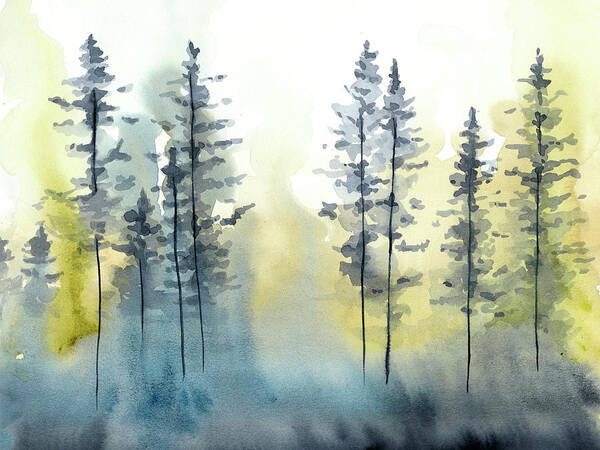 Wall Art - Painting - Shadow Forest I #2 by Chariklia Zarris