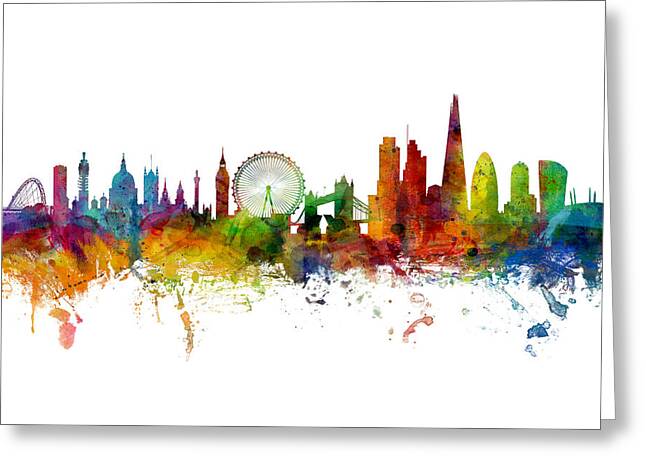 London England Skyline #88 Greeting Card