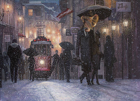 Wall Art - Painting - A Midwinter Night's Dream by Adrian Borda