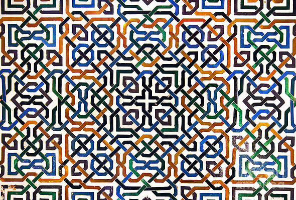 Wall Art - Photograph - Alhambra tile detail by Jane Rix