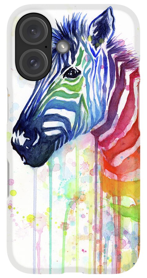 iPhone Case - Rainbow Zebra - Ode to Fruit Stripes by Olga Shvartsur