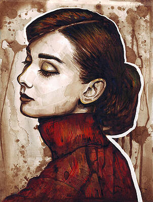 Wall Art - Painting - Audrey Hepburn by Olga Shvartsur