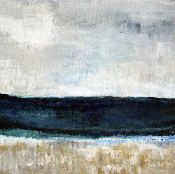 Wall Art - Painting - Beach- abstract painting by Linda Woods