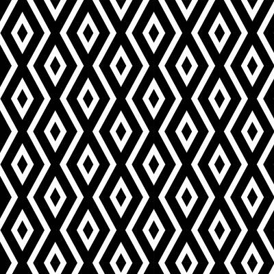 Wall Art - Mixed Media - Black and White Pattern by Christina Rollo