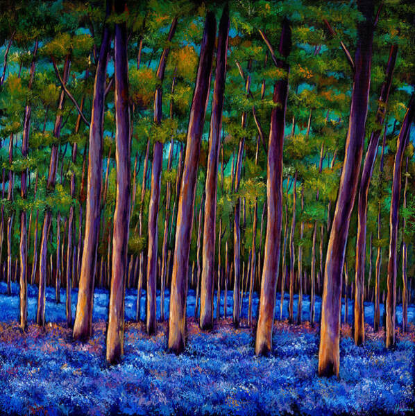 Wall Art - Painting - Bluebell Wood by Johnathan Harris