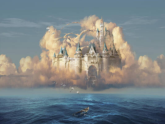 Wall Art - Digital Art - Castle in the Sky by George Grie