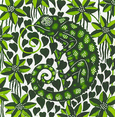 Wall Art - Painting - Chameleon by Nat Morley