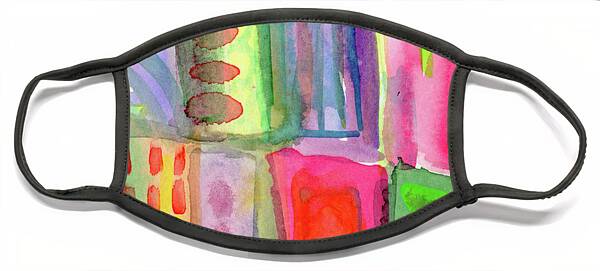 Colorful Patchwork 2- Art By Linda Woods Face Mask