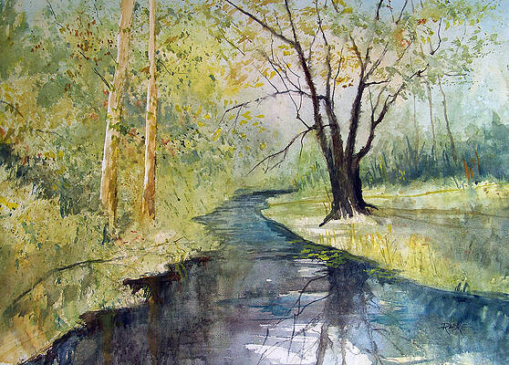 Wall Art - Painting - Covered Bridge Park by Ryan Radke