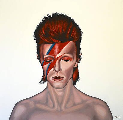 Wall Art - Painting - David Bowie Aladdin Sane by Paul Meijering
