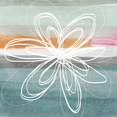 Wall Art - Painting - Desert Flower- Contemporary abstract flower painting by Linda Woods