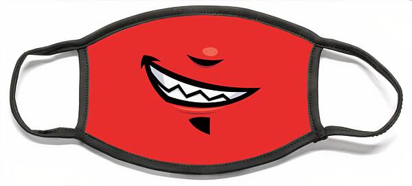 Devilish Grin Cartoon Mouth Face Mask