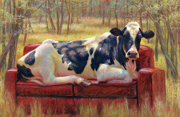 Wall Art - Pastel - Diva Bovina by Rita Kirkman