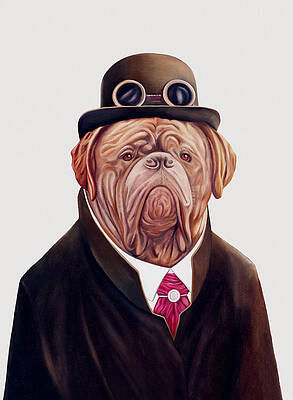 Wall Art - Painting - Dogue de Bordeaux by Animal Crew