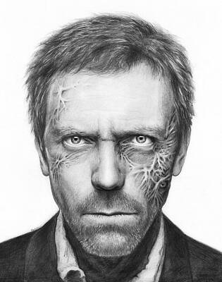 Wall Art - Drawing - Dr. Gregory House - House MD by Olga Shvartsur