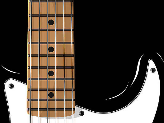 Wall Art - Digital Art - Electric Guitar by Michael Tompsett