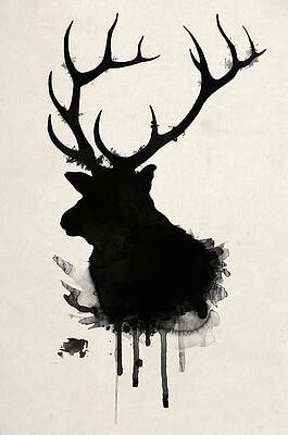 Wall Art - Drawing - Elk by Nicklas Gustafsson