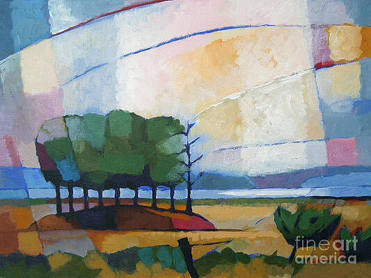 Wall Art - Painting - Evening Landscape by Lutz Baar
