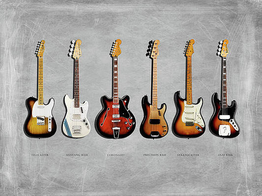 Wall Art - Photograph - Fender Guitar Collection by Mark Rogan