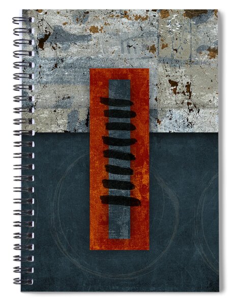 Fiery Red And Indigo One Of Two Spiral Notebook