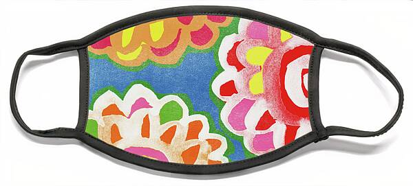 Fiesta Floral 3- Art By Linda Woods Face Mask