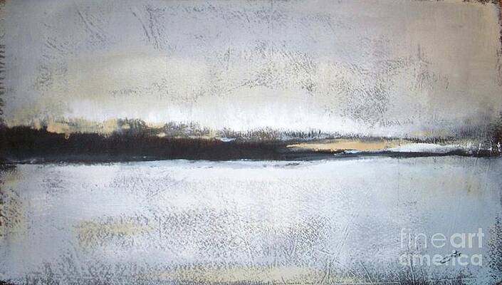 Wall Art - Painting - Frozen Winter Lake by Vesna Antic