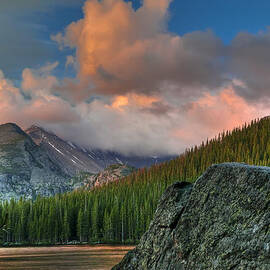 Glowing Clouds Over Glacier Gorge by Mike Berenson