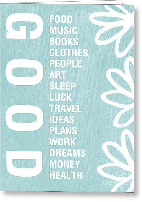 Good Things Blue Greeting Card
