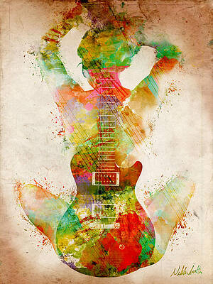 Wall Art - Digital Art - Guitar Siren by Nikki Smith