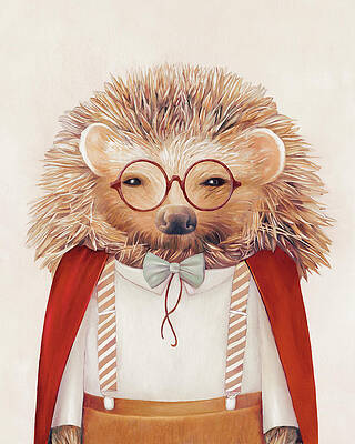 Wall Art - Painting - Harry Hedgehog by Animal Crew