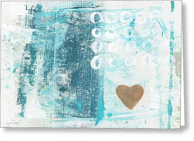 Heart In The Sand- Abstract Art Greeting Card