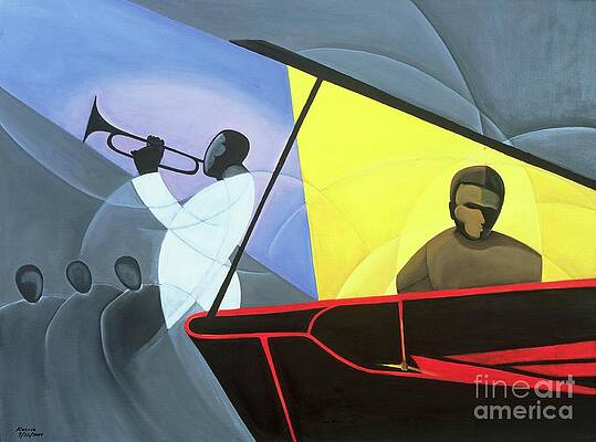 Wall Art - Painting - Hot and Cool Jazz by Kaaria Mucherera