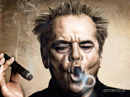 Wall Art - Painting - Jack Nicholson by Andrzej Szczerski
