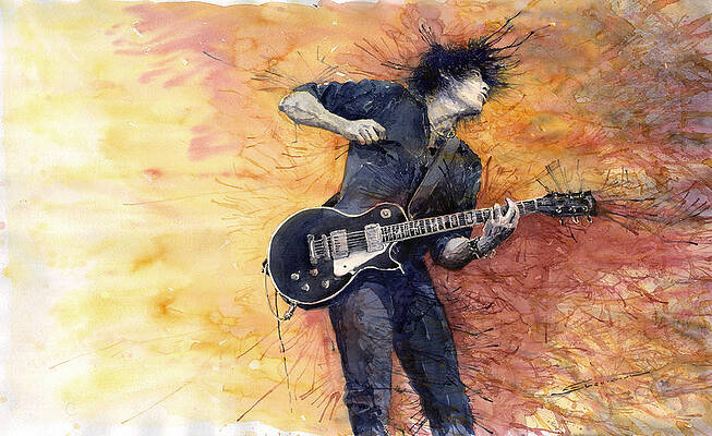 Wall Art - Painting - Jazz Rock Guitarist Stone Temple Pilots by Yuriy Shevchuk