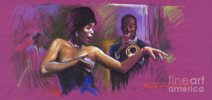Wall Art - Painting - Jazz Song.2. by Yuriy Shevchuk