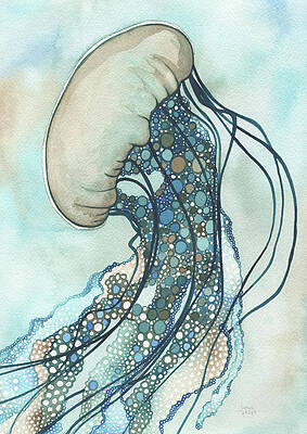 Wall Art - Painting - Jellyfish II by Tamara Phillips