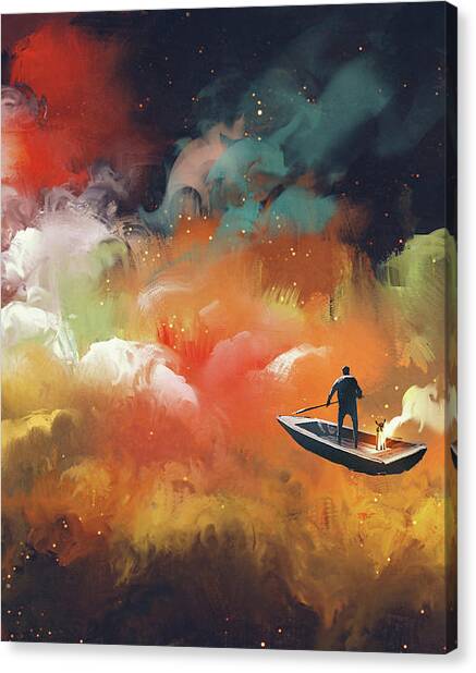 Journey To Outer Space Canvas Print