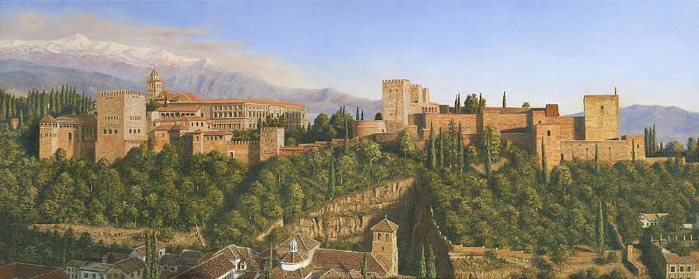 Wall Art - Painting - La Alhambra Granada Spain by Richard Harpum