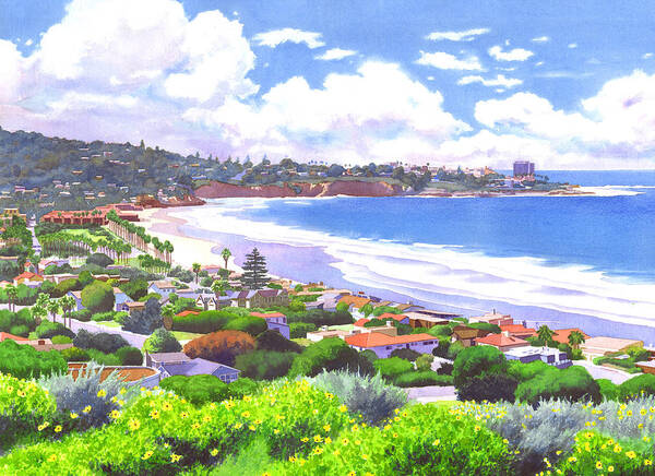 Wall Art - Painting - La Jolla California by Mary Helmreich
