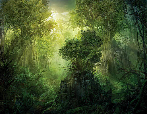 Wall Art - Painting - Llanowar Reborn by Philip Straub