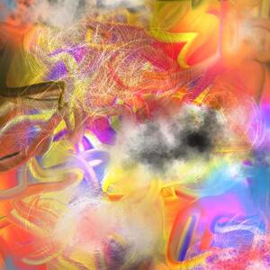 creating a whimsical and dynamic abstract scene only digital  Art Competition
