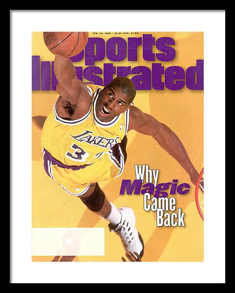 Los Angeles Lakers Magic Johnson Sports Illustrated Cover Framed Print