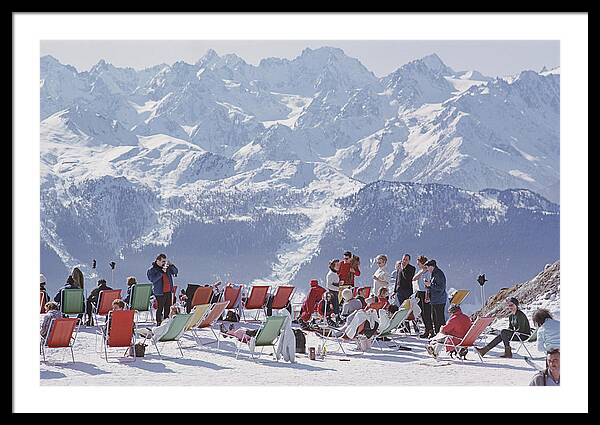 Lounging In Verbier Framed Print
