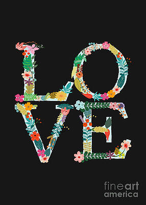 Wall Art - Digital Art - L.o.v.e by Amanda Jane