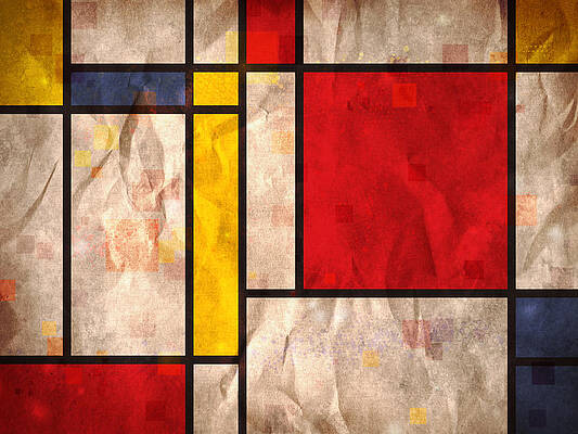 Wall Art - Digital Art - Mondrian Inspired by Michael Tompsett